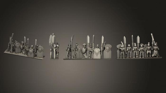 Military figurines (Skeleton Spearman warrior 09, STKW_12511) 3D models for cnc