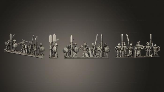 Military figurines (Skeleton Spearman warrior 10, STKW_12512) 3D models for cnc