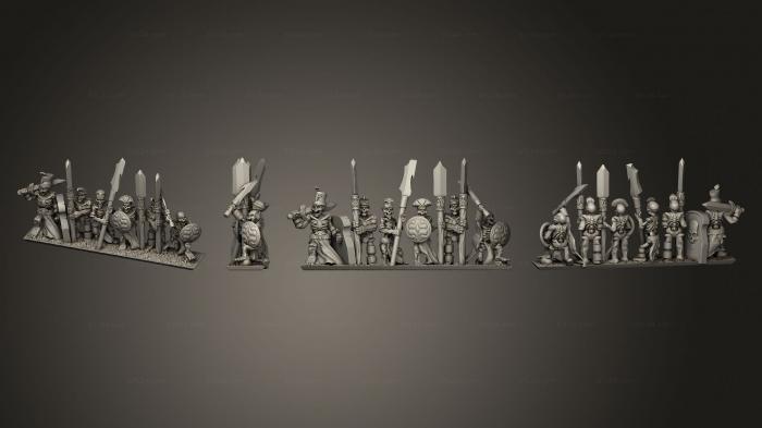 Military figurines (Skeleton Spearman warrior 11, STKW_12513) 3D models for cnc