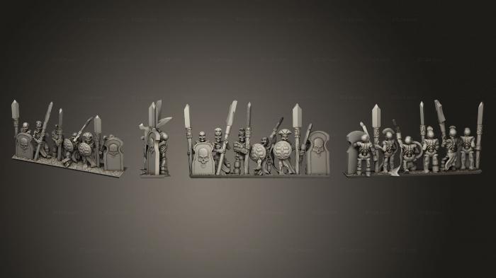 Military figurines (Skeleton Spearman warrior 12, STKW_12514) 3D models for cnc