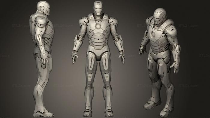 Military figurines (Iron Man Mark 7, STKW_1252) 3D models for cnc