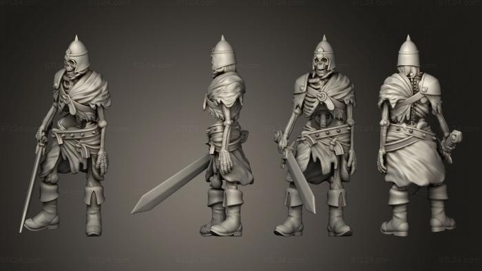 Military figurines (Skeleton Sword Master, STKW_12529) 3D models for cnc