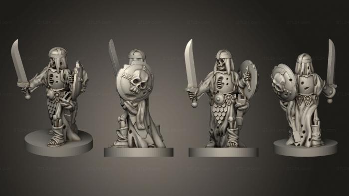 Military figurines (Skeleton Warrior 6, STKW_12530) 3D models for cnc