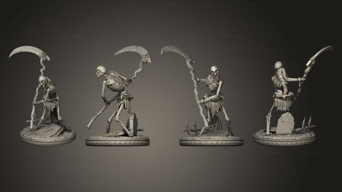 Military figurines (Skeletons Scythe, STKW_12536) 3D models for cnc