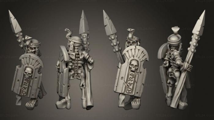 Military figurines (Skeletons Spear 03, STKW_12537) 3D models for cnc