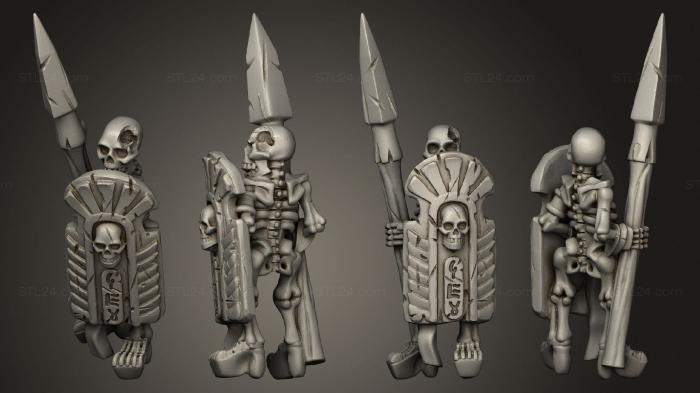 Military figurines (Skeletons Spear 04, STKW_12538) 3D models for cnc