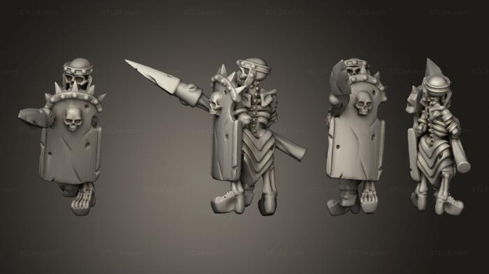 Military figurines (Skeletons Spear 06, STKW_12539) 3D models for cnc