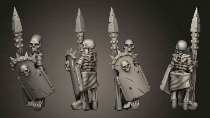 Military figurines (Skeletons Spear 07, STKW_12540) 3D models for cnc