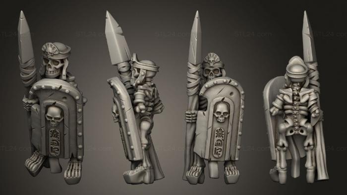 Military figurines (Skeletons Spear 08, STKW_12541) 3D models for cnc