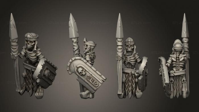 Military figurines (Skeletons Spear 09, STKW_12542) 3D models for cnc
