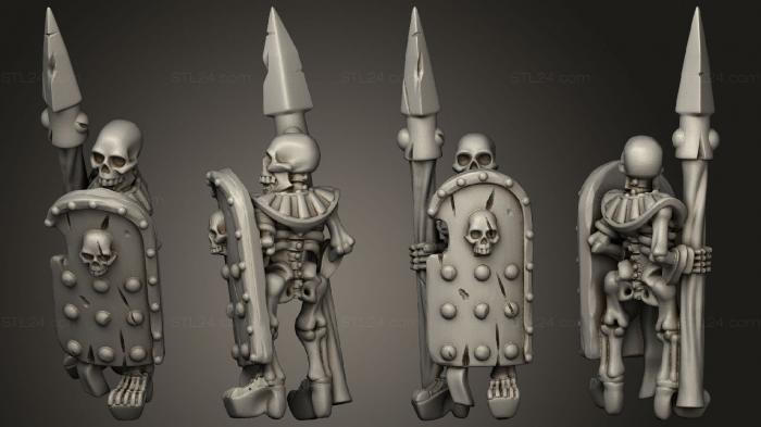 Military figurines (Skeletons Spear 10, STKW_12543) 3D models for cnc