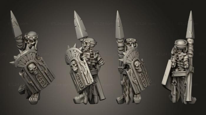 Military figurines (Skeletons Spear 12, STKW_12545) 3D models for cnc