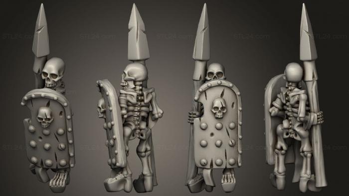 Military figurines (Skeletons Spear 13, STKW_12546) 3D models for cnc