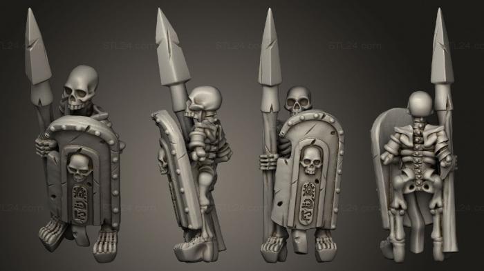 Military figurines (Skeletons Spear 16, STKW_12548) 3D models for cnc