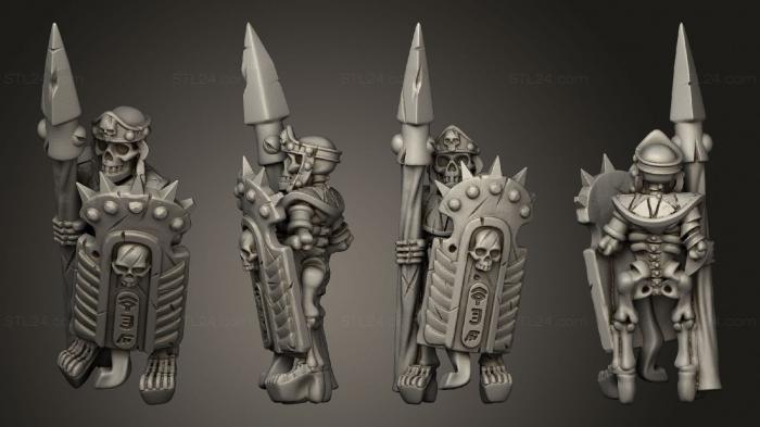 Military figurines (Skeletons Spear 18, STKW_12549) 3D models for cnc
