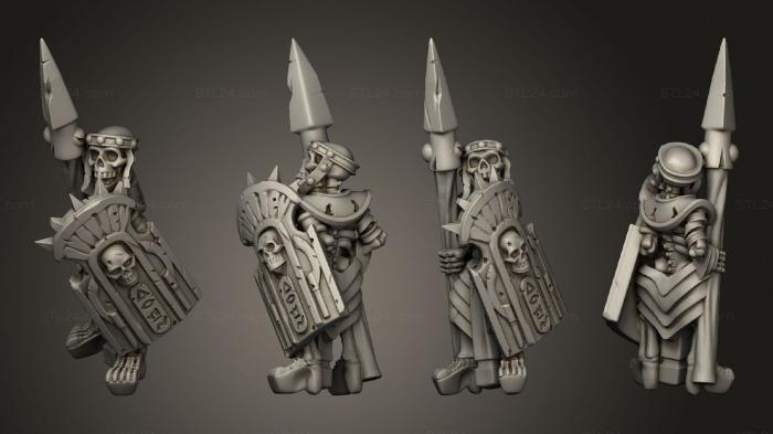 Military figurines (Skeletons Spear 19, STKW_12550) 3D models for cnc