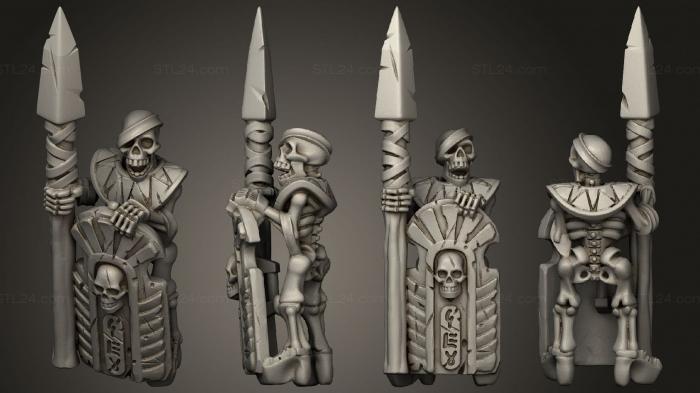 Military figurines (Skeletons Spear 21, STKW_12551) 3D models for cnc
