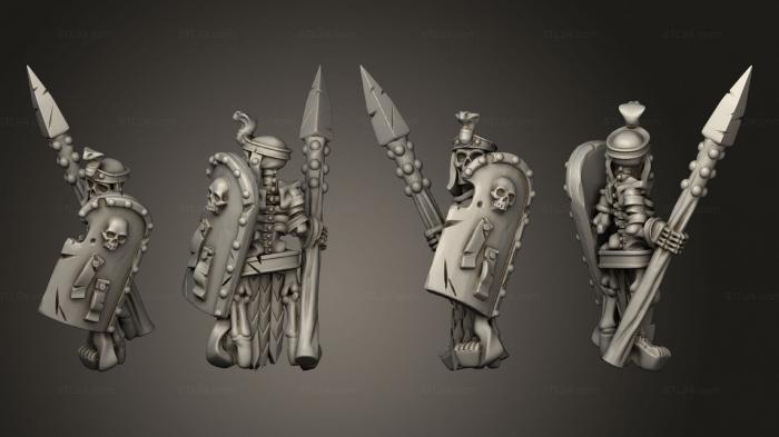 Military figurines (Skeletons Spear 22, STKW_12552) 3D models for cnc