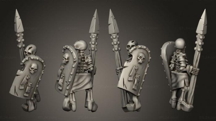Military figurines (Skeletons Spear 28, STKW_12554) 3D models for cnc