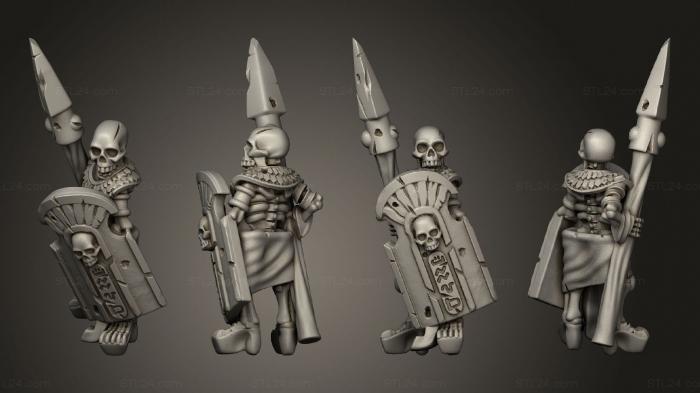 Military figurines (Skeletons Spear 30, STKW_12556) 3D models for cnc