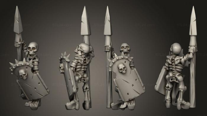 Military figurines (Skeletons Spear 34, STKW_12558) 3D models for cnc