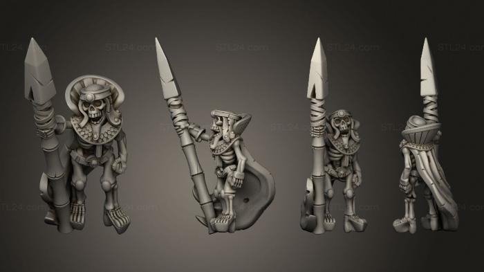Military figurines (Skeletons Spear Lider 01, STKW_12561) 3D models for cnc
