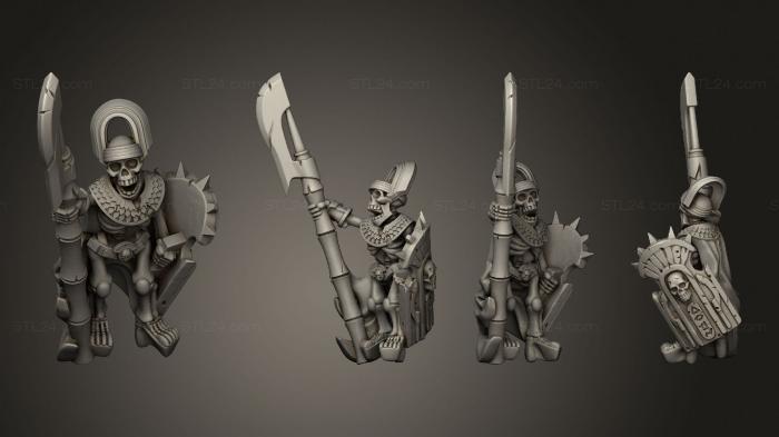 Military figurines (Skeletons Spear Lider 02, STKW_12562) 3D models for cnc