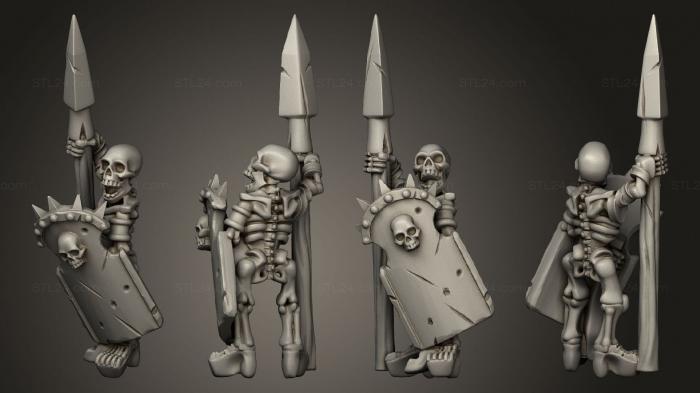 Military figurines (Skeletons Spear 01, STKW_12564) 3D models for cnc