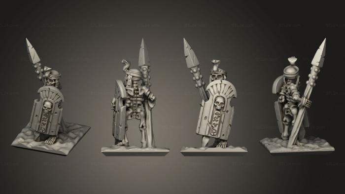 Military figurines (Skeletons Spear 03, STKW_12566) 3D models for cnc