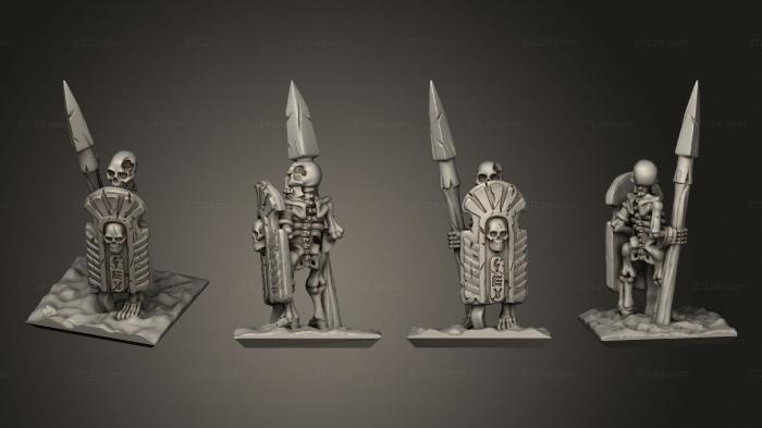 Military figurines (Skeletons Spear 04, STKW_12567) 3D models for cnc