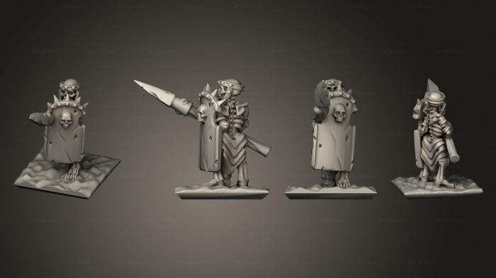 Military figurines (Skeletons Spear 06, STKW_12568) 3D models for cnc