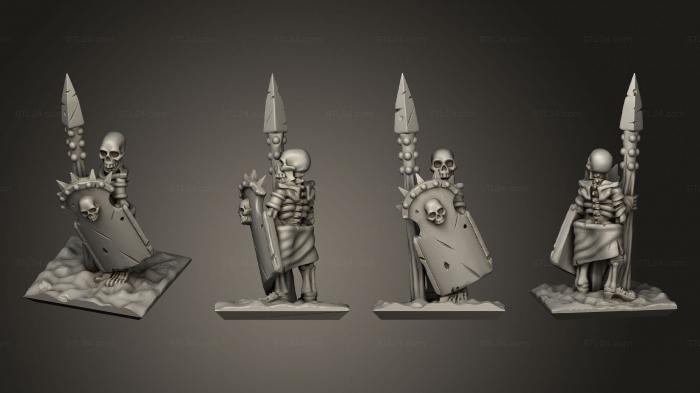 Military figurines (Skeletons Spear 07, STKW_12569) 3D models for cnc
