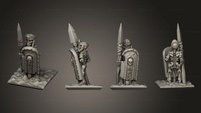 Military figurines (Skeletons Spear 08, STKW_12570) 3D models for cnc
