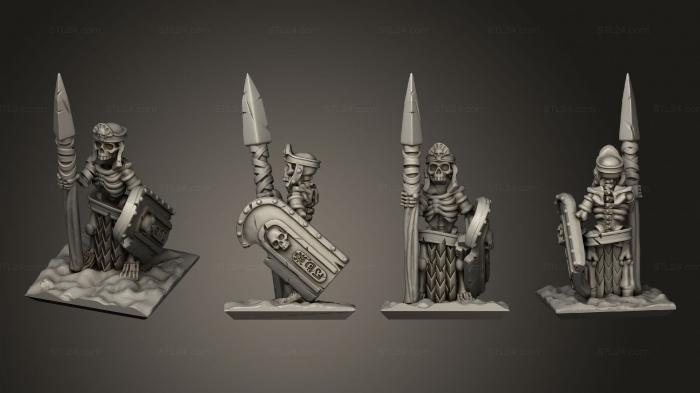 Military figurines (Skeletons Spear 09, STKW_12571) 3D models for cnc