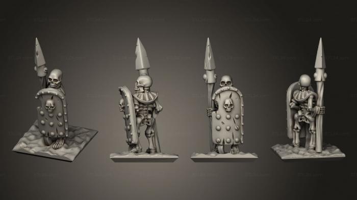 Military figurines (Skeletons Spear 10, STKW_12572) 3D models for cnc