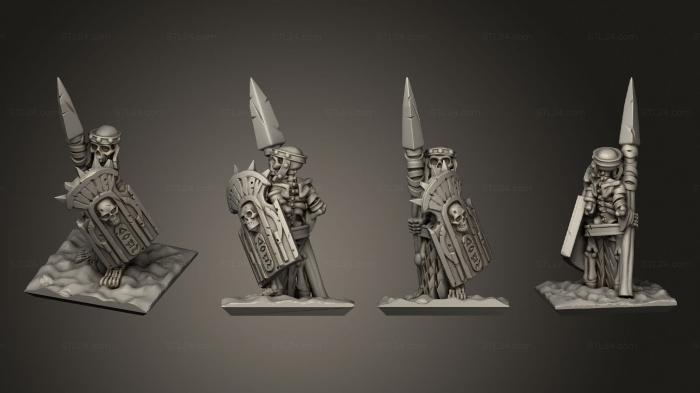 Military figurines (Skeletons Spear 12, STKW_12574) 3D models for cnc
