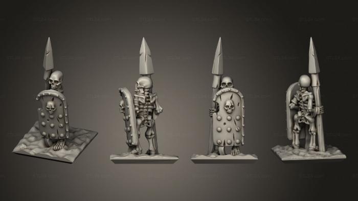Military figurines (Skeletons Spear 13, STKW_12575) 3D models for cnc
