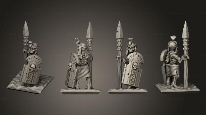 Military figurines (Skeletons Spear 14, STKW_12576) 3D models for cnc