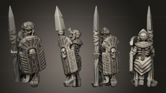 Military figurines (Skeletons Spear 15, STKW_12577) 3D models for cnc