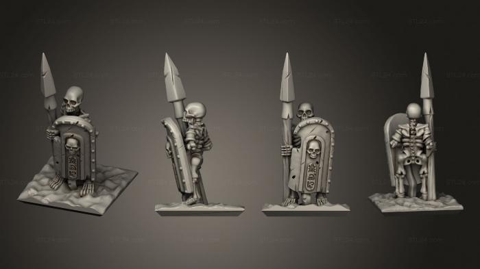 Military figurines (Skeletons Spear 16, STKW_12578) 3D models for cnc