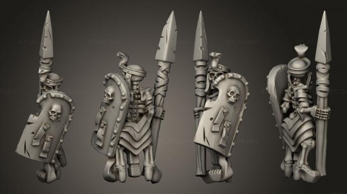 Military figurines (Skeletons Spear 17, STKW_12579) 3D models for cnc