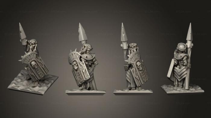 Military figurines (Skeletons Spear 19, STKW_12581) 3D models for cnc