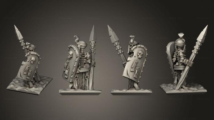 Military figurines (Skeletons Spear 22, STKW_12584) 3D models for cnc