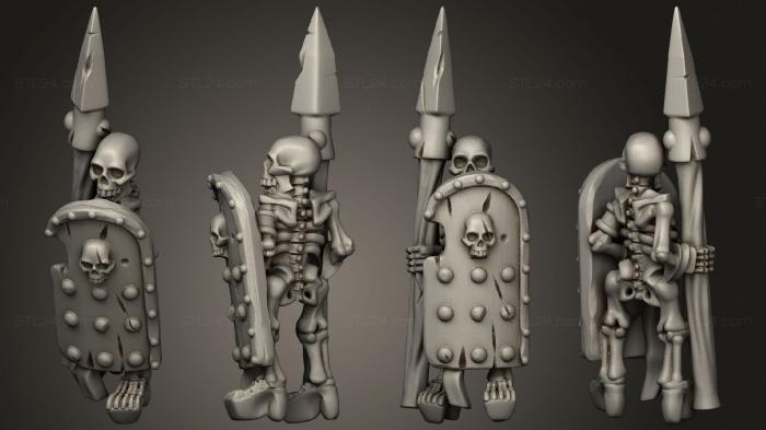 Military figurines (Skeletons Spear 23, STKW_12585) 3D models for cnc