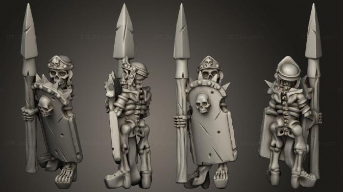 Military figurines (Skeletons Spear 24, STKW_12586) 3D models for cnc