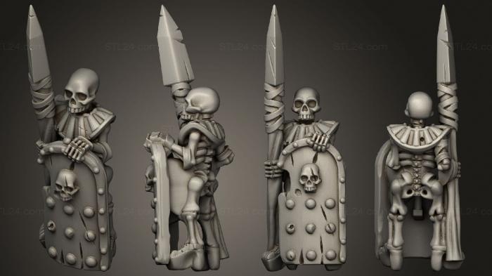 Military figurines (Skeletons Spear 25, STKW_12587) 3D models for cnc