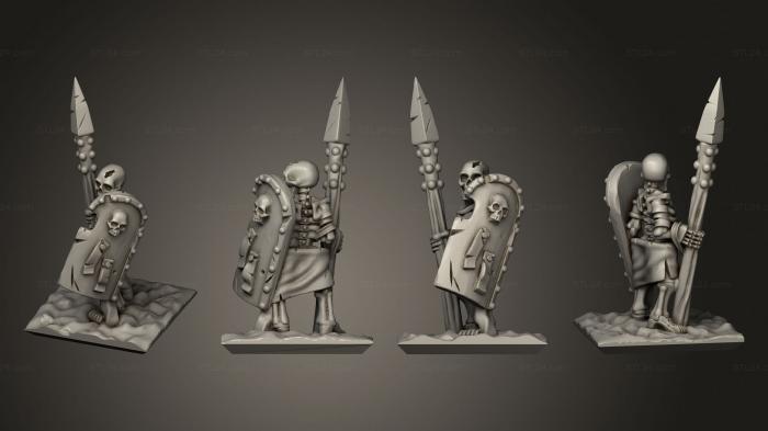 Military figurines (Skeletons Spear 28, STKW_12589) 3D models for cnc