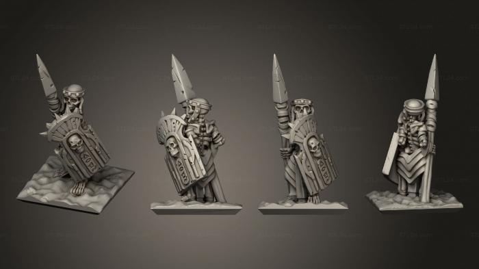 Military figurines (Skeletons Spear 29, STKW_12590) 3D models for cnc