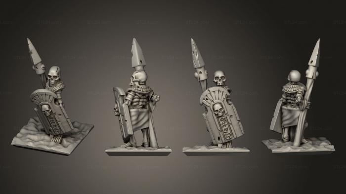 Military figurines (Skeletons Spear 30, STKW_12591) 3D models for cnc