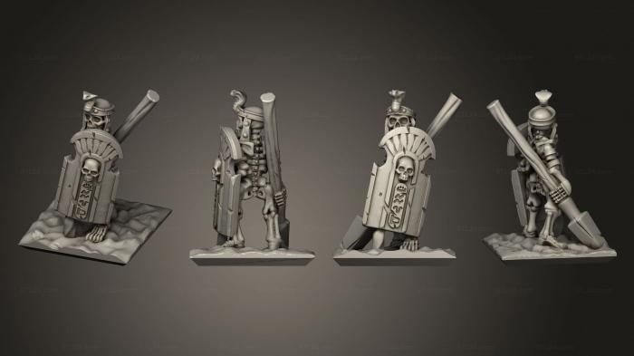 Military figurines (Skeletons Spear 32, STKW_12593) 3D models for cnc